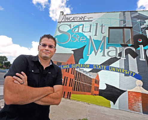Eddy Lloyd Mural of LSSU
