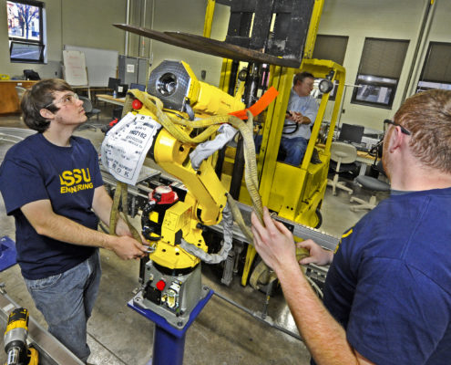 Hands on learning in a robotics lab