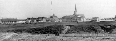 Fort Brady in the 1880s, a typical unfortified military post Courtesy of Chippewa County Historical Society