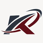 The Kirtland College logo of grey and red letter K