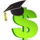 dollar sign graduation mortar clip art