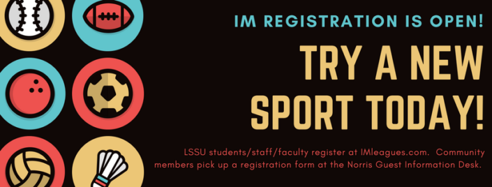 Register for IM sports today!