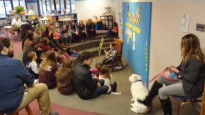 Image of open mic after the publication party