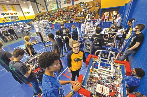 FIRST Robotics Competition on campus