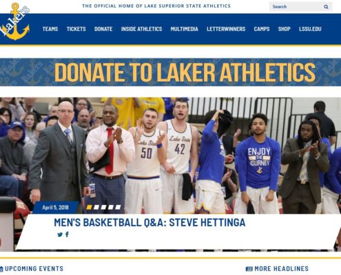 Screen Capture of lssulakers.com
