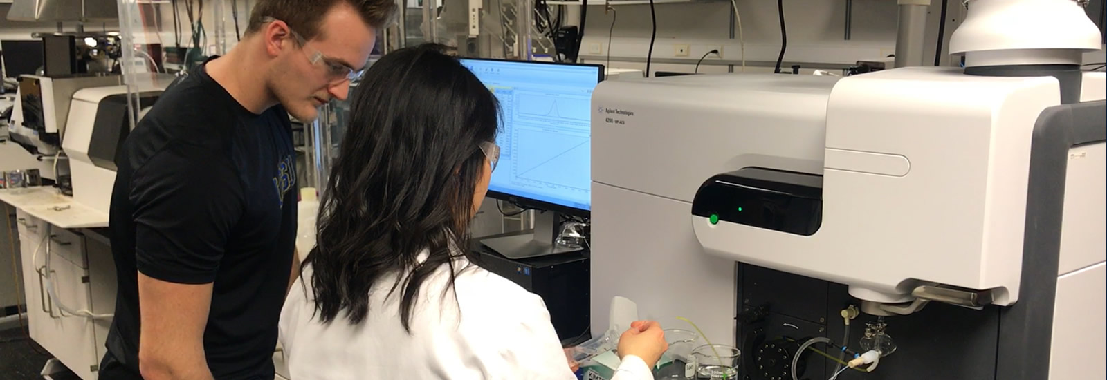 Lab Equipment with Student and Faculty