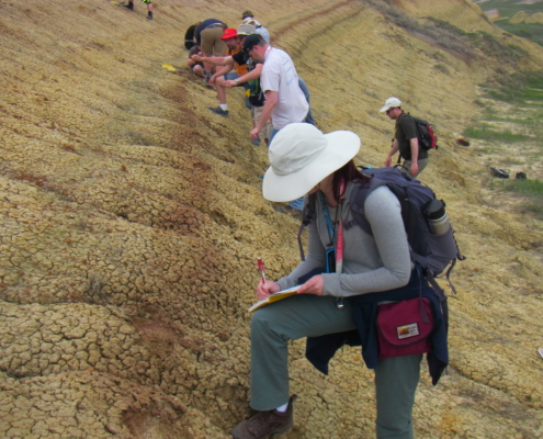 Students working in Badlands National Park