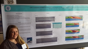 Student Montana Kruske presenting her Research on Subsurface Shoreline Deposition