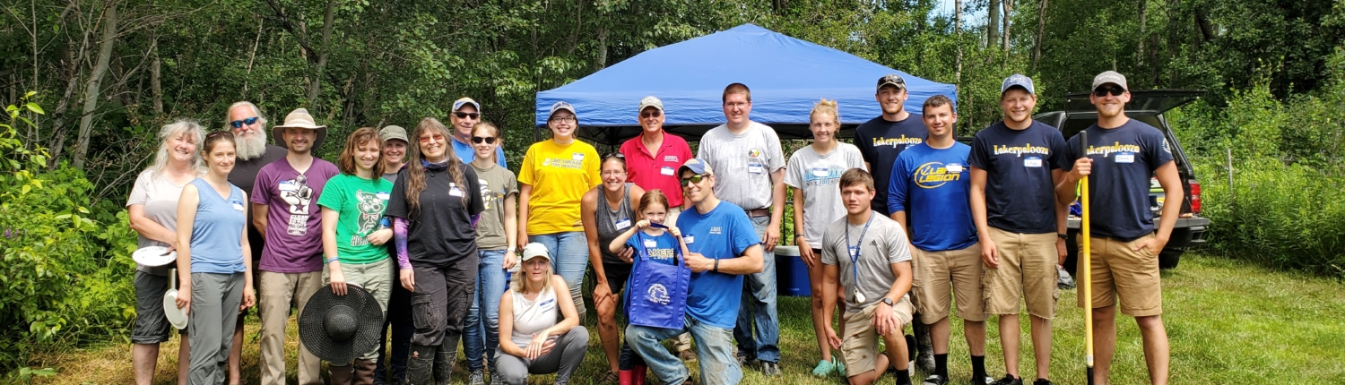 Volunteers from the 1st Ashmun Creek cleanup