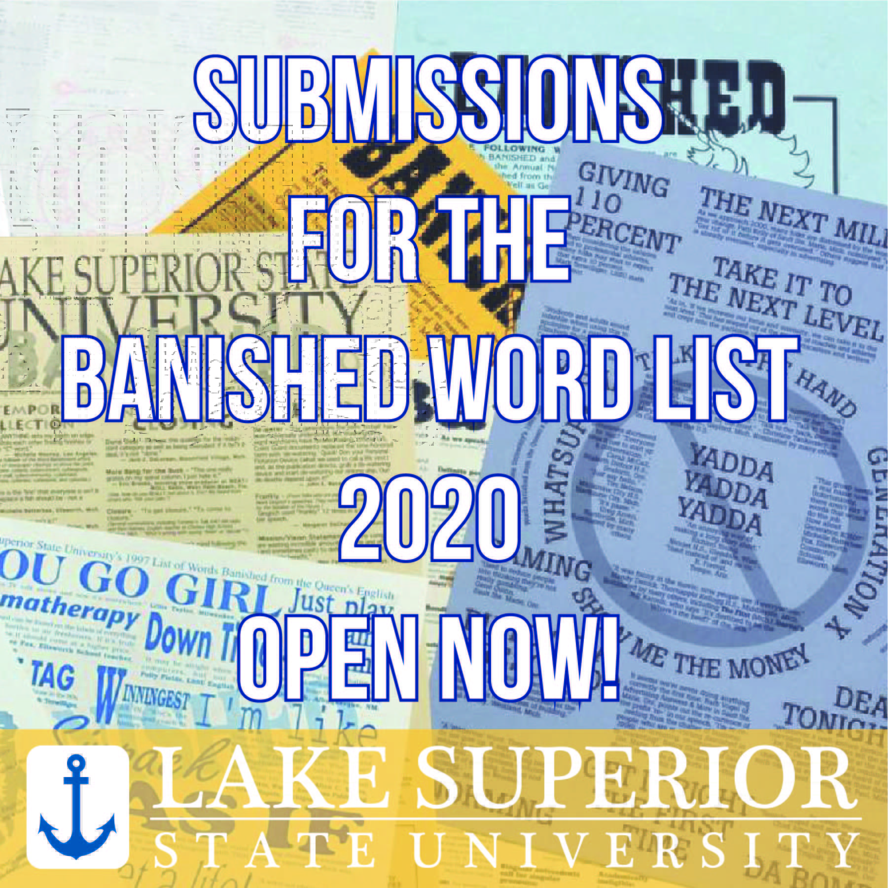 Banished Word list graphic, Submissions are now open