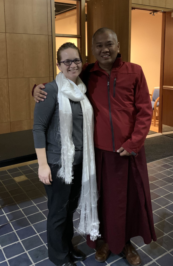 Arts Center Staff Member with Geshe Tenzin