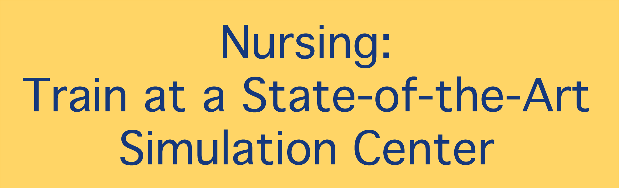 Nursing: Train at a State-of-the-Art Simulation Center