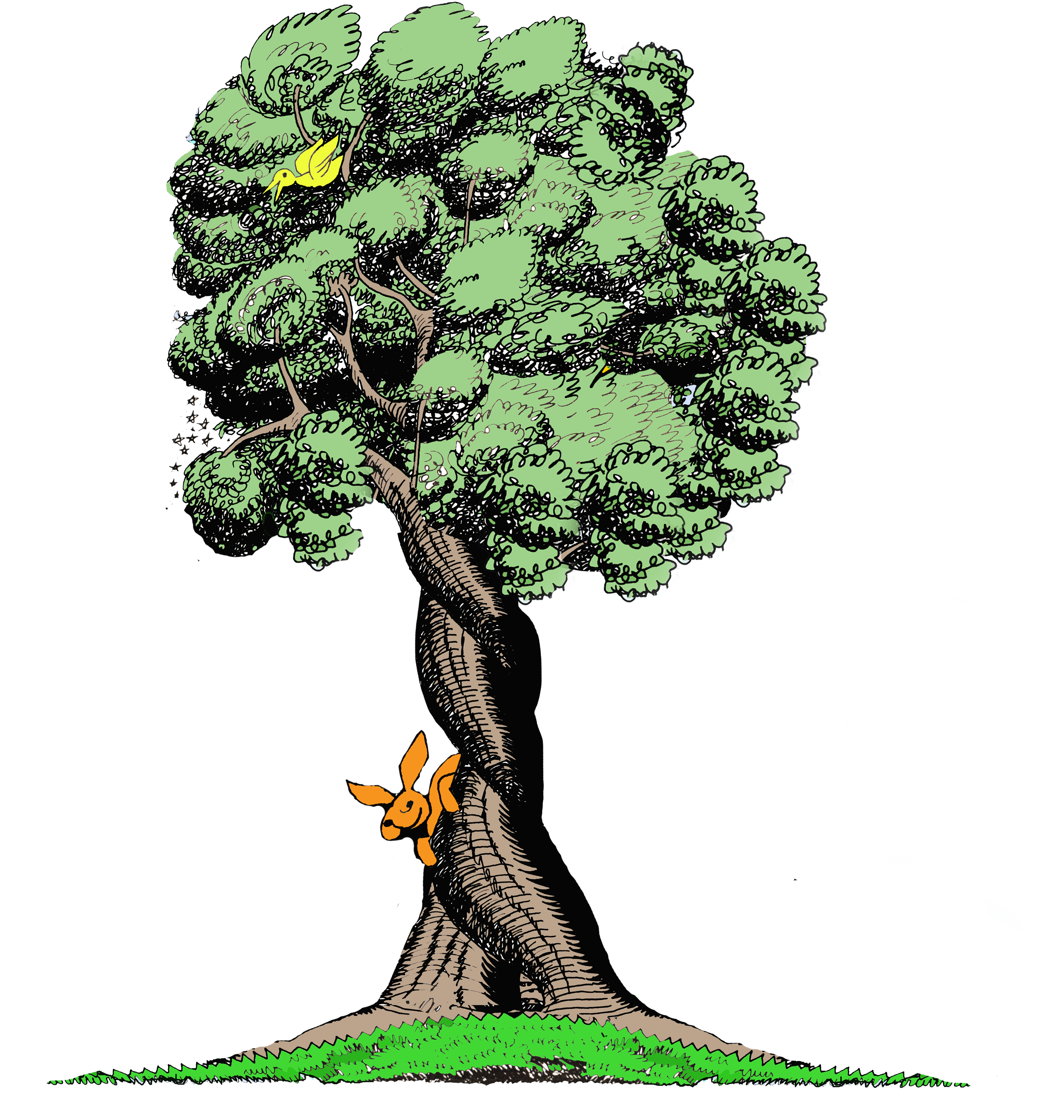 unicorn tree with rabbit