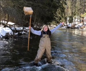 Student in the River