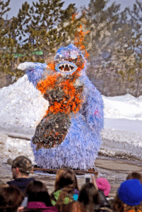 LSSU Snowman Burning from 2013
