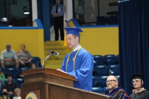 Graduating student speaker Kirk Allen Smallegan