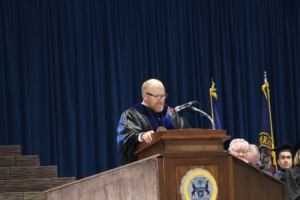 President Hanley at 2022 commencement 