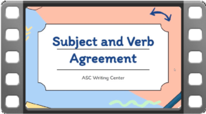 Click to view the Subject and Verb tutorial
