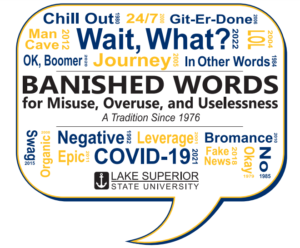 Banished Words Listed By Year 1976 - 2022