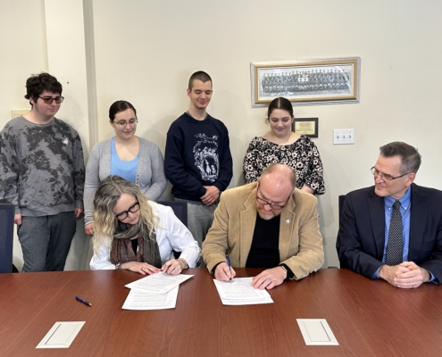 President Hanley and First Lady Sara Gunhus-Hanley establish LSSU's first LGBTQ+ scholarship.