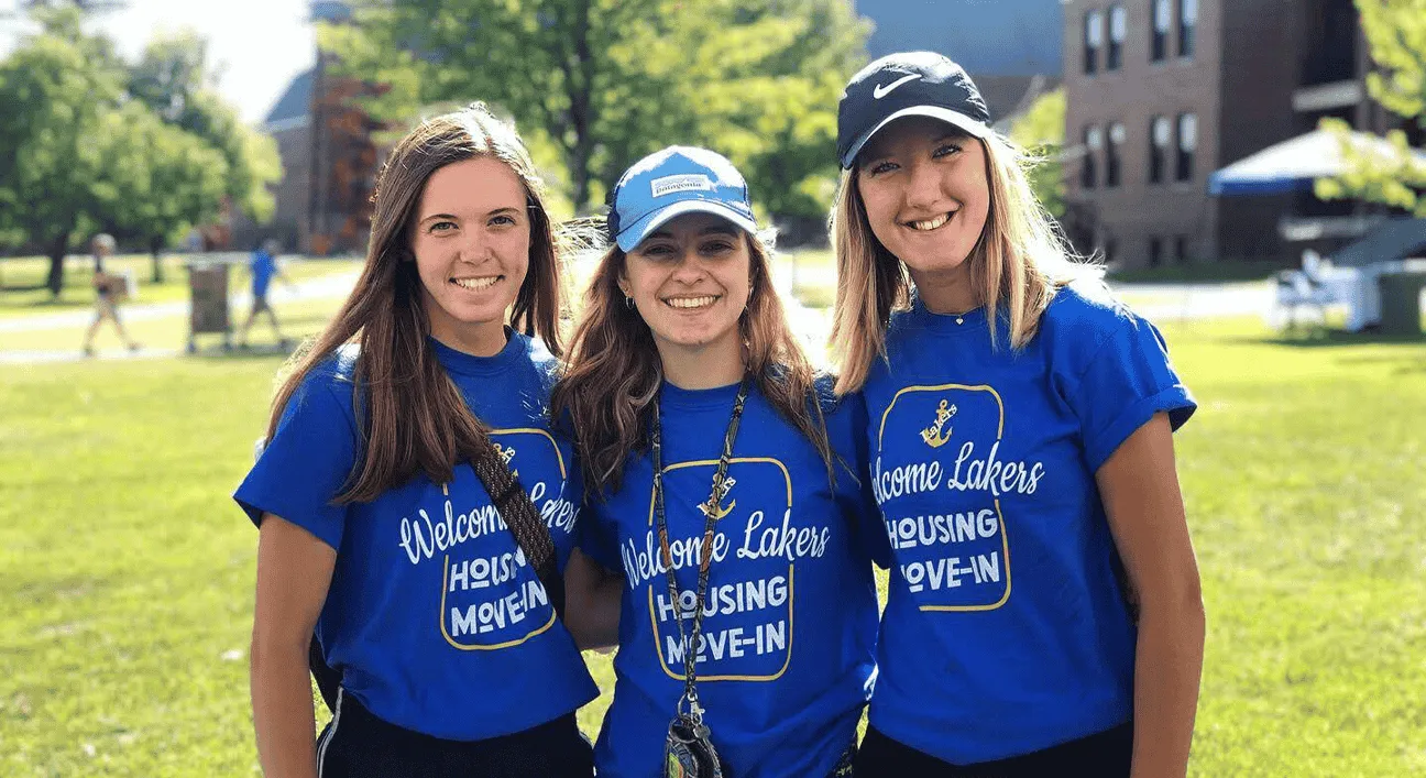 Move in crew on campus