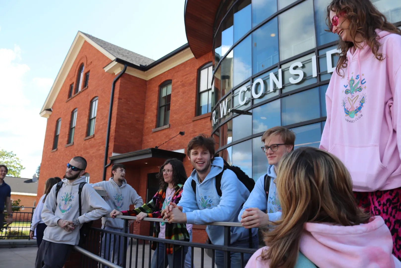 Students in front of Considine Hall