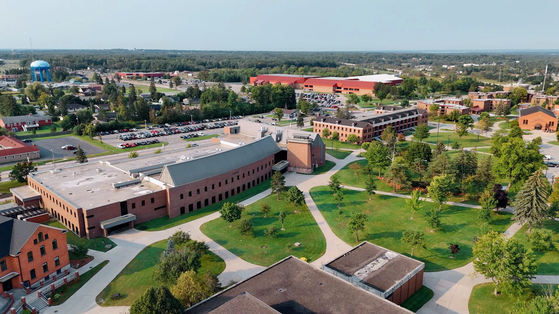 Aerial Campus View drone shot.